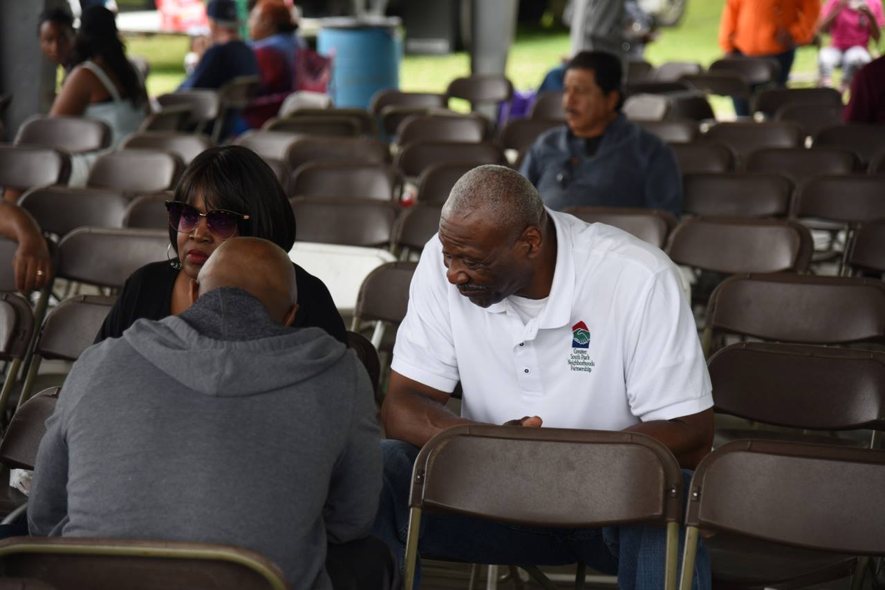 Community Members and members of the Greater South Park Neighborhood Partnership Committee  attend A Day in the Park