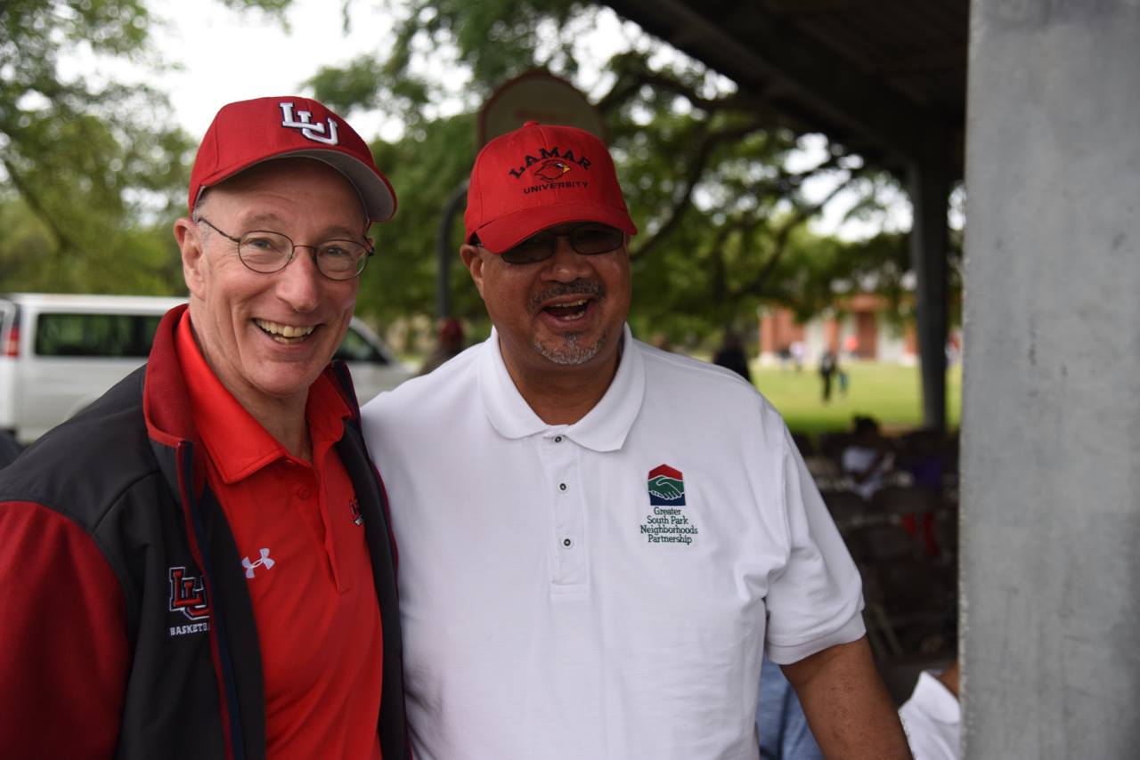 Dr. Ken Evans and Norman Bellard at A Day in the Park