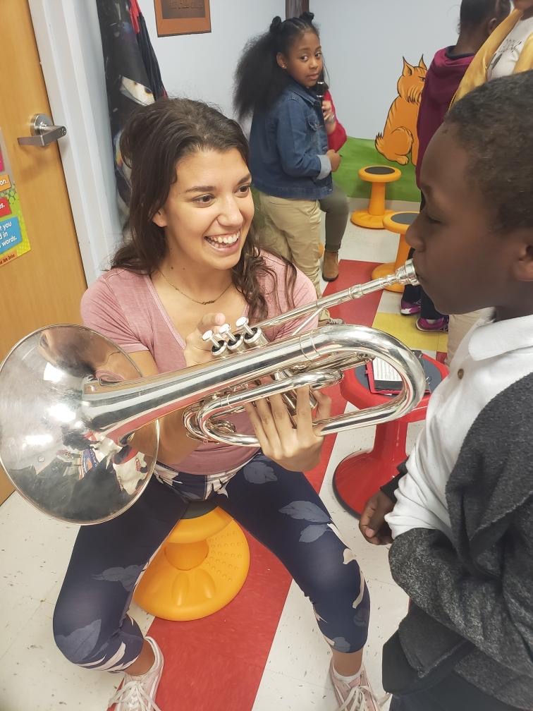 SOAR members from Tau Beta Sigma offer “Instrument Petting Zoo Night" for all N.E.S.T. Campuses.