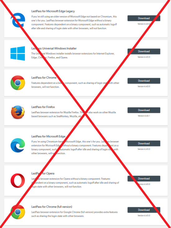Browser Page To Not Use