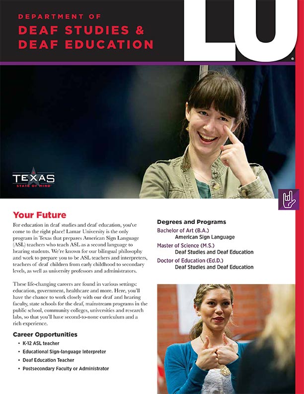 Deaf Studies Deaf Ed Department Slick