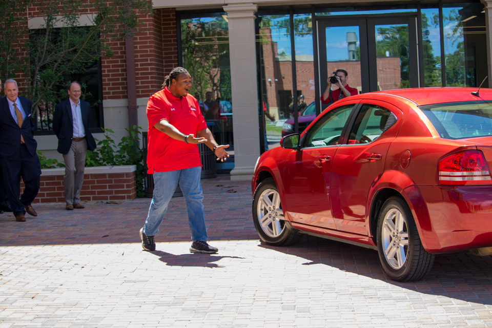 Fred Ryans sees his new car