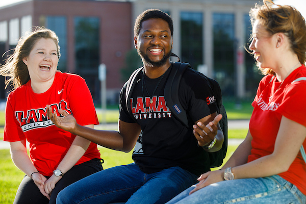 LU Students chatting 