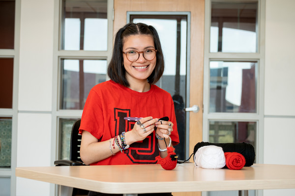 Adrianna Working on Cardinal 